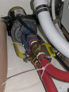 Webasto plumbing in the engine room