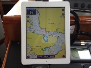 Navigation display on the iPad