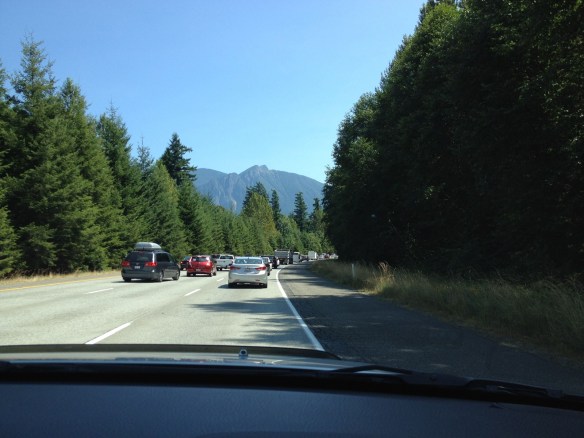 Mt Index overlooks Interstate 90