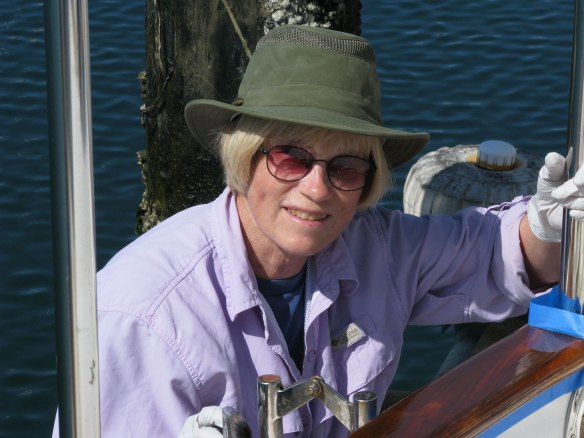 Alice varnishing close-up