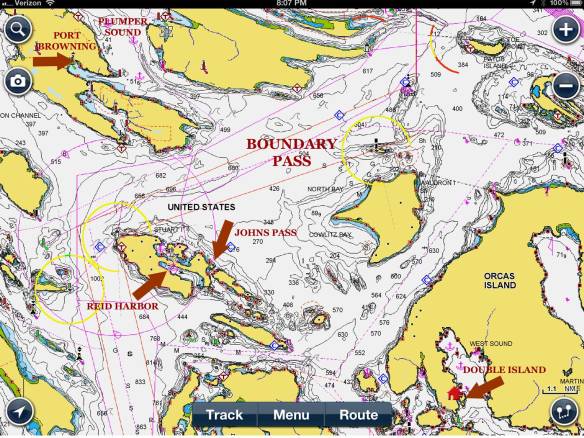 chart boundary pass area