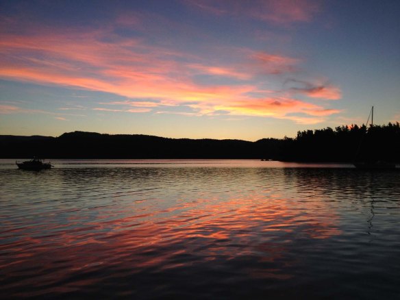 sunset at double island