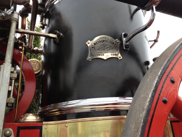 steam fire engine placard