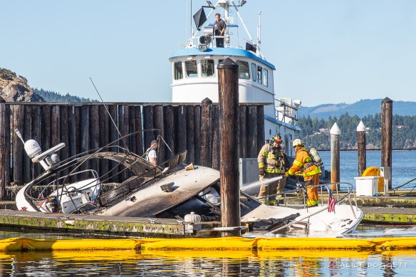 Fireman Anacortes Boat Fire