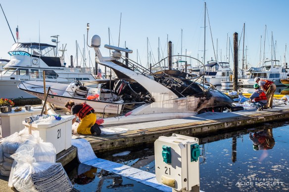 Spilled Fuel Anacortes Boat Fire