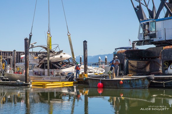 Crane Anacortes Boat Fire