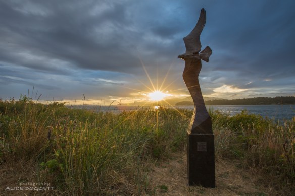 Sunset At Guemes Channel